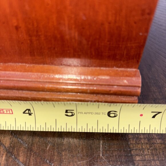 Vintage Wooden Peach Etched Flowers 2 Drawer Jewelry Box Felt lined 17.5”h x 12” - Picture 16 of 16